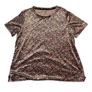 Old Navy Velvet Black Floral Tee- XL